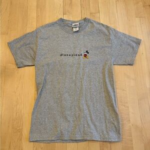 Vintage Disney Gray Disneyland T-Shirt Embroidered Mickey Mouse as M